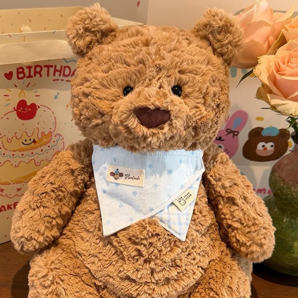 Medium/Large Bartholomew bear Crochet Bib Outfit - Double-Layer Bandana Bib