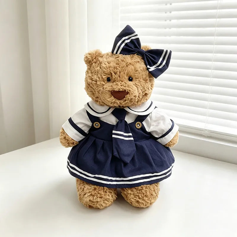 Blue Tie Sailor Dress for Bartholomew Bear Plush – 10-Inch Outfit
