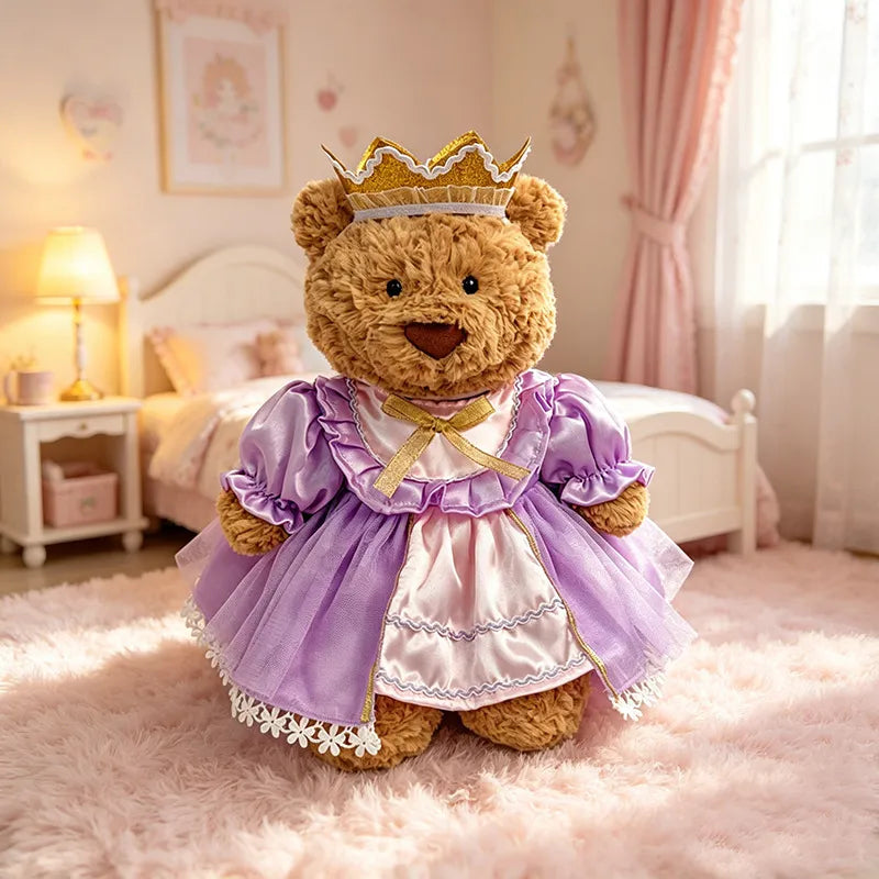 Purple Coronation Tulle Princess Dress for Bartholomew Bear Plush – 10-Inch Outfit