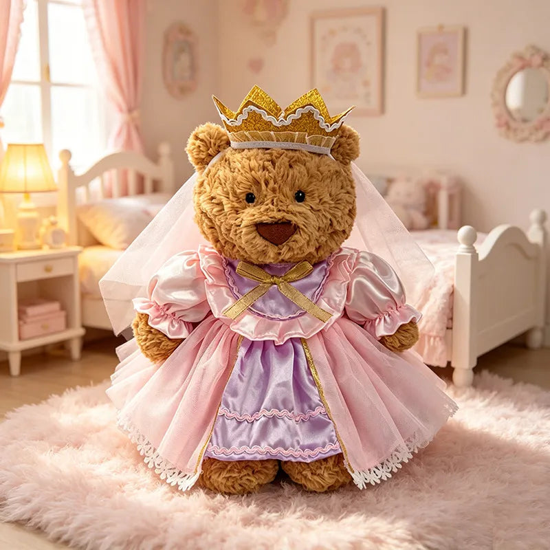 Pink Coronation Tulle Princess Dress for Bartholomew Bear Plush – 10-Inch Outfit