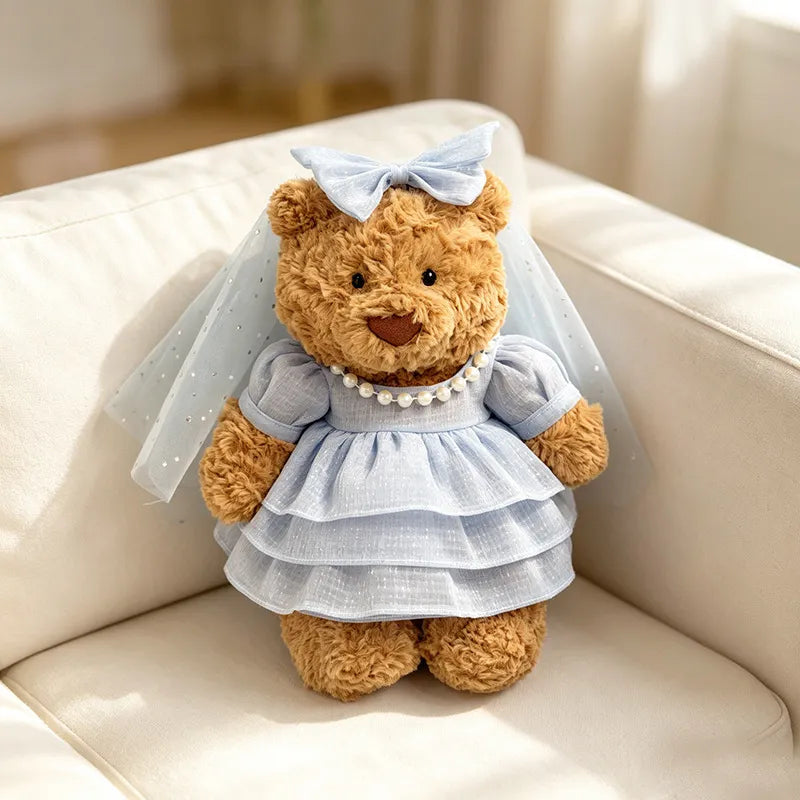 Moonlight Blue Tulle Dress for Bartholomew Bear Plush – 10-Inch Outfit