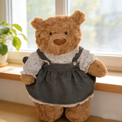 Medium Bartholomew bear clothes outfits - Polka Dot Star Denim Outfit