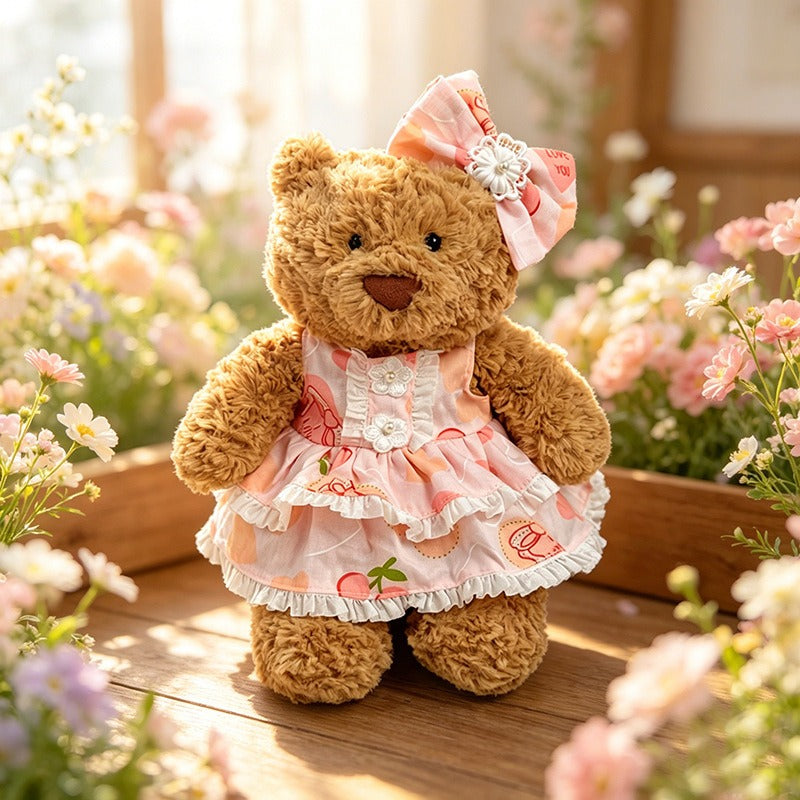 Medium Bartholomew bear clothes outfits - Pink Peach Dress