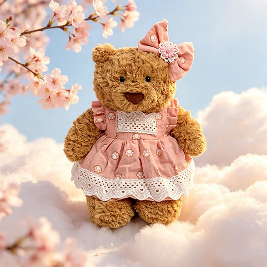 Medium Bartholomew bear clothes outfits - Pink Bear Paw Dress