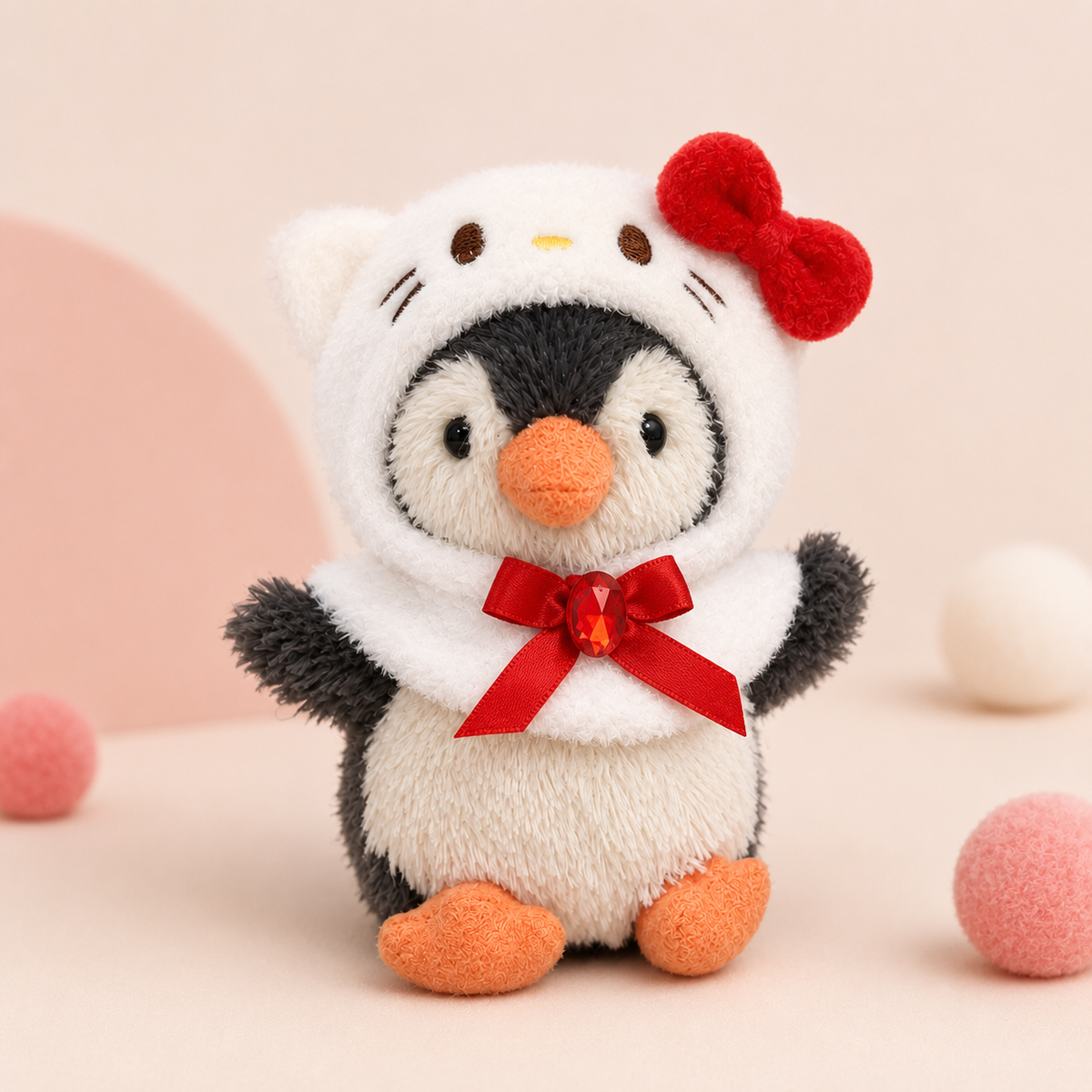 Kitty Cape for Peanut Penguin Plush – 3-Inch Outfit