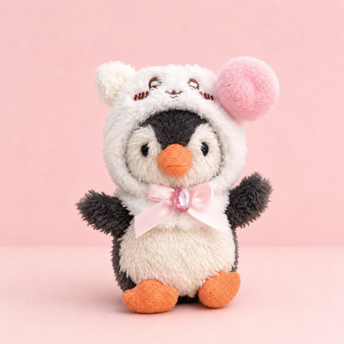 Sweetheart Cape for Peanut Penguin Plush – 3-Inch Outfit