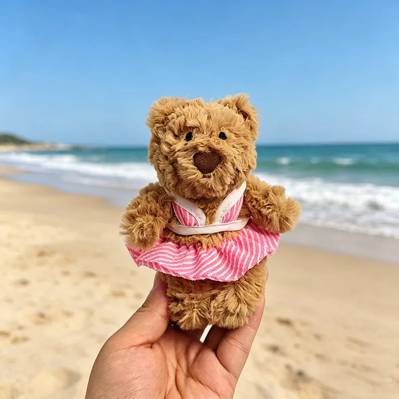 Pink Striped Bikini Set for Bartholomew Bear Plush – 4-Inch Outfit