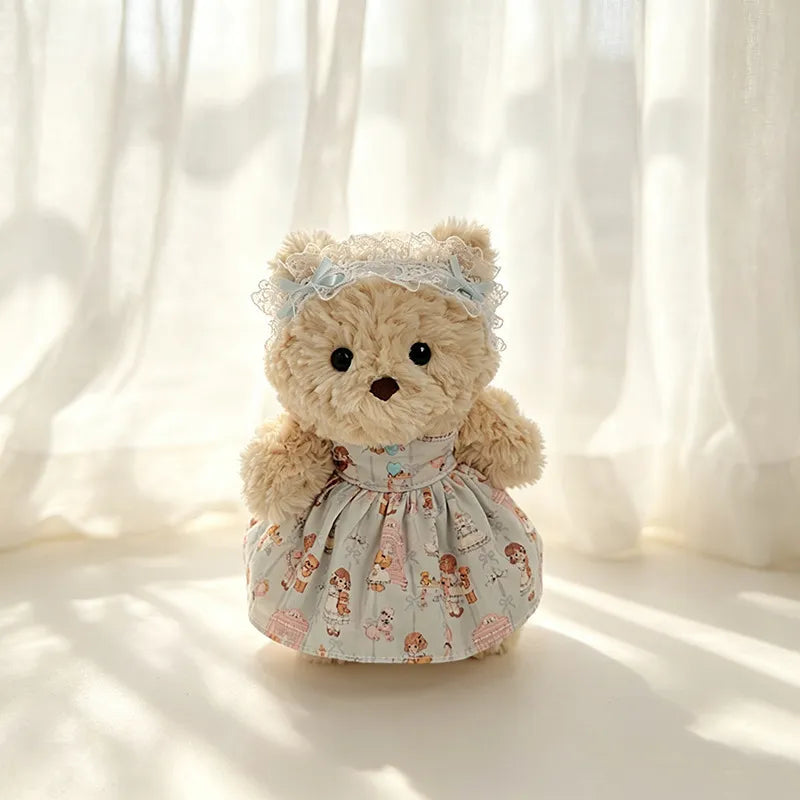 Blue Lolita Dress for Bartholomew Bear Plush – 7-Inch Outfit