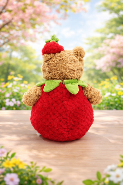 Light Leaves Strawberry Costume for Bartholomew Bear Plush – 10-Inch Outfit