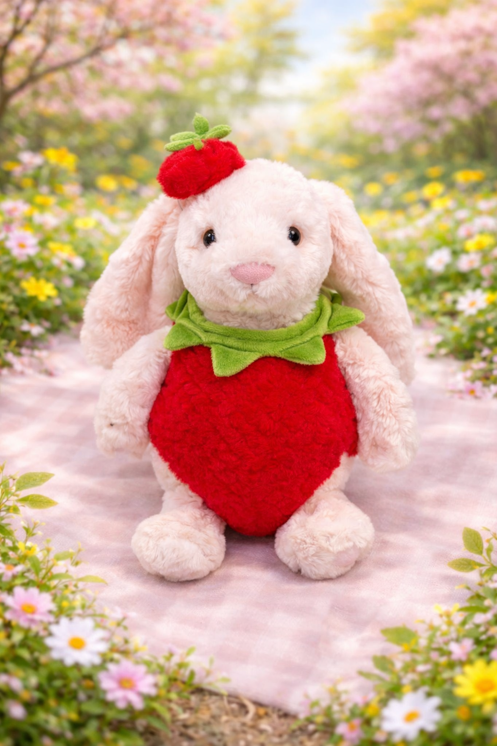 Light Leaves Strawberry Costume for Bartholomew Bear Plush – 10-Inch Outfit