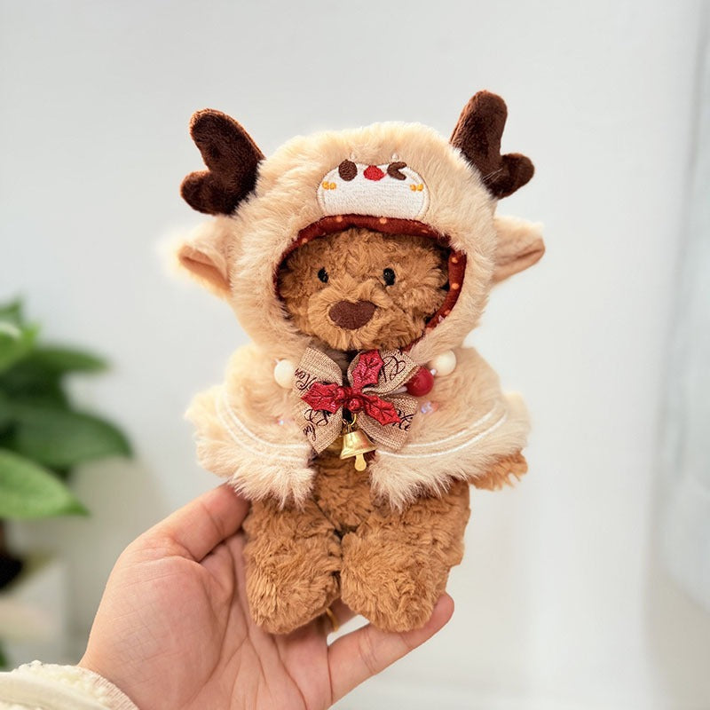 Tiny Bartholomew Bear clothes outfits - Beaded Christmas Reindeer Outfit