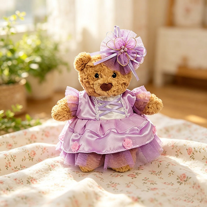 Tiny Bartholomew Bear clothes outfits - Purple Tulle Ballet Dress