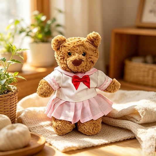 Tiny Bartholomew Bear clothes outfits - Pink & White Sailor Girl Outfit