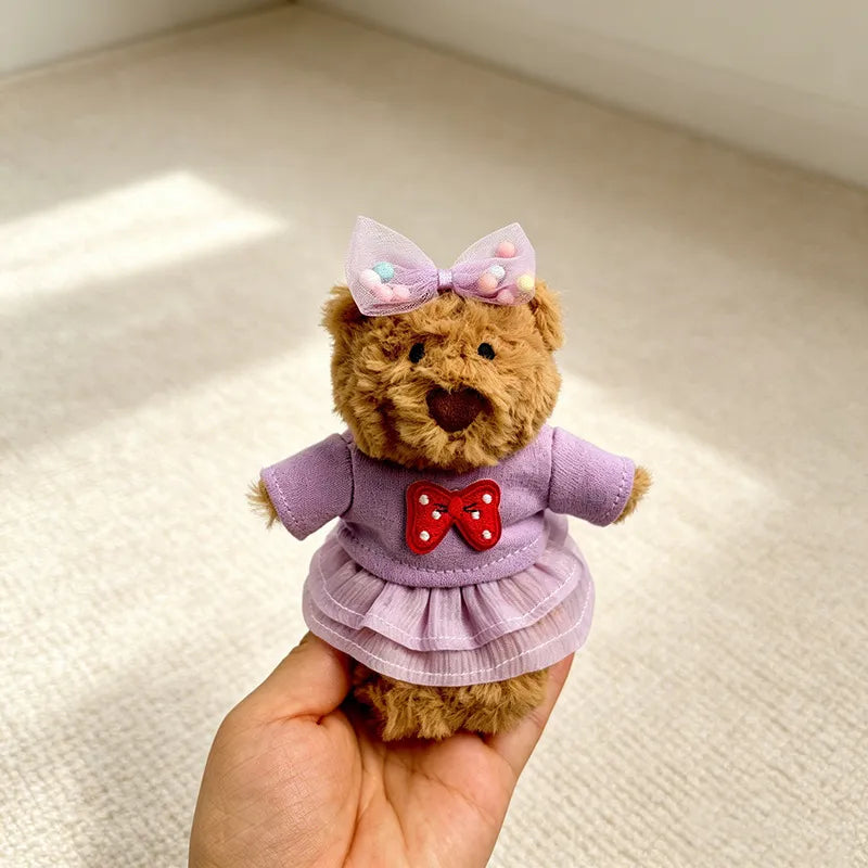 Bartholomew Bear Bag Charm clothes outfits - Purple Minnie Tulle Dress Set