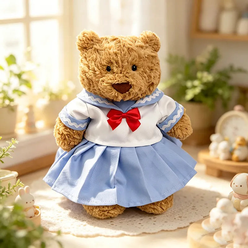 Medium Bartholomew bear clothes outfits - Blue & White Sailor Dress