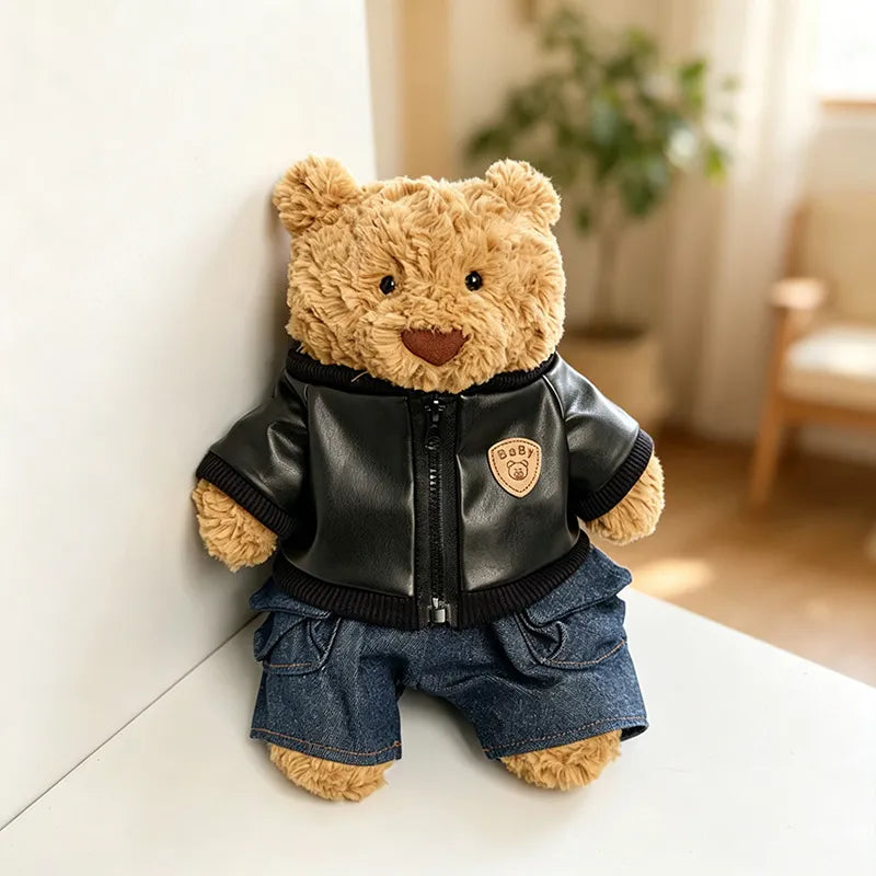 Medium Bartholomew bear clothes outfits - Cool Leather Jacket Outfit Set