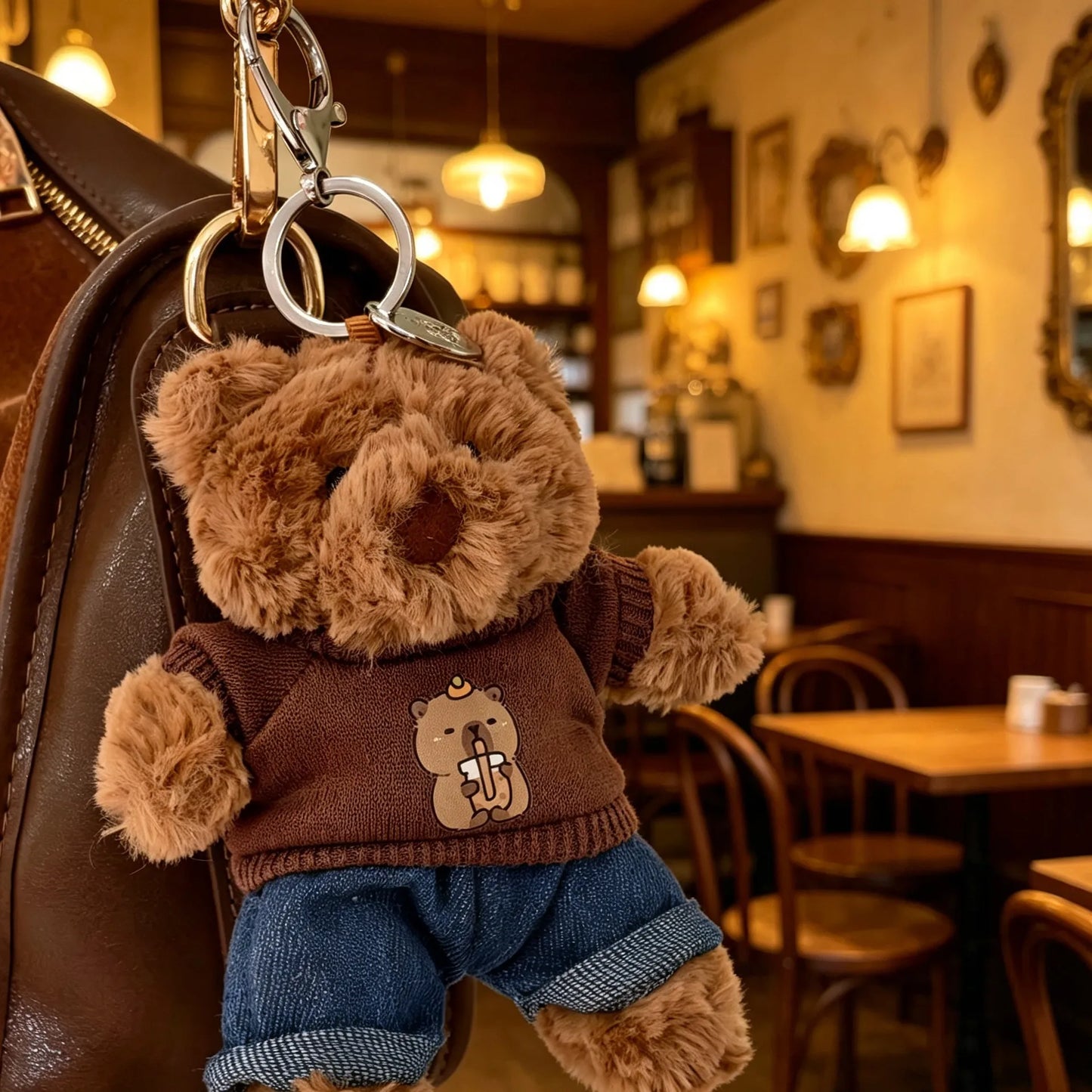 Bartholomew Bear Bag Charm clothes outfits - Capybara Sweatshirt 2-Piece Outfit Set