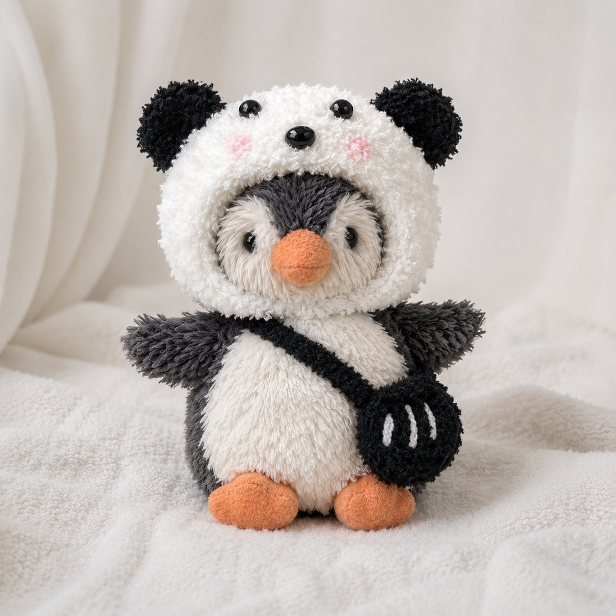 Amusable peanut/Small peanut penguin outfit - Floppy Puppy Hood & Crossbody Bag Set