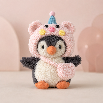 Amusable peanut/Small peanut penguin outfit - Pig Hood & Crossbody Bag Set