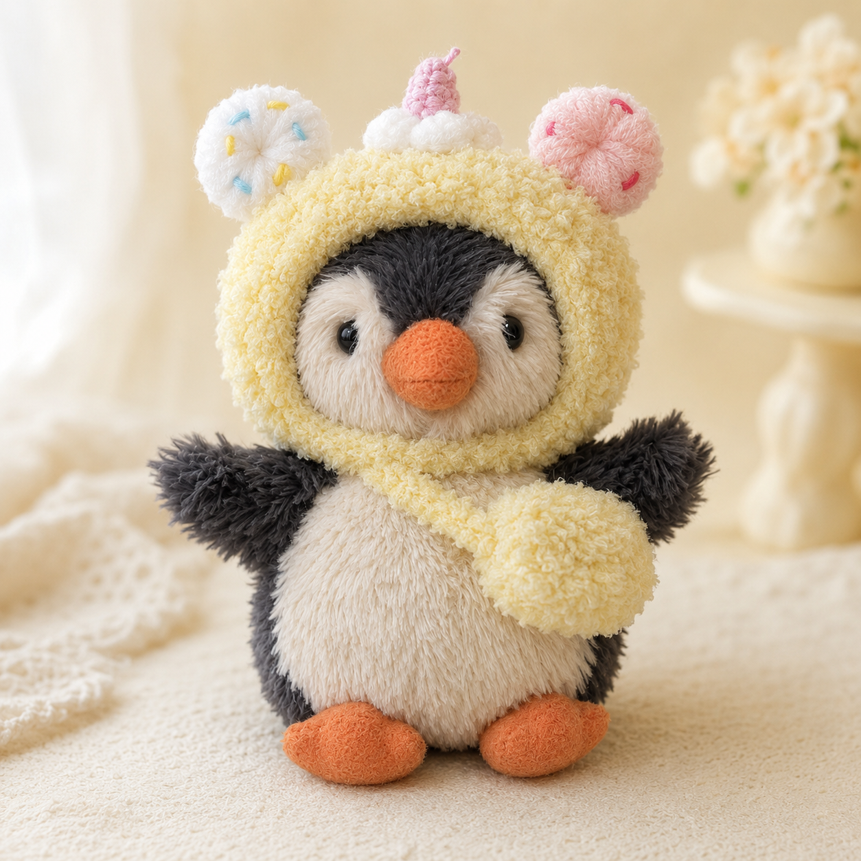 Amusable peanut/Small peanut penguin outfit - Donut Hood & Crossbody Bag Set