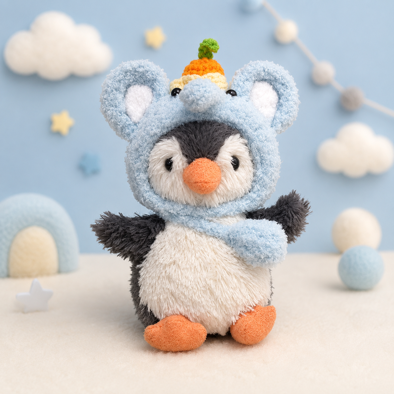 Amusable peanut/Small peanut penguin outfit - Elephant Hood & Crossbody Bag Set