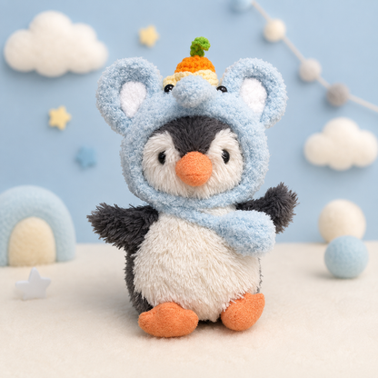 Amusable peanut/Small peanut penguin outfit - Elephant Hood & Crossbody Bag Set