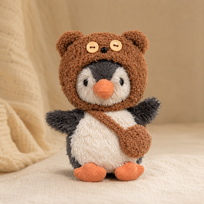 Amusable peanut/Small peanut penguin outfit - Teddy Bear Hood & Crossbody Bag Set