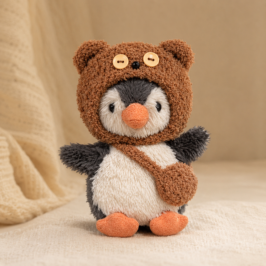 Amusable peanut/Small peanut penguin outfit - Teddy Bear Hood & Crossbody Bag Set