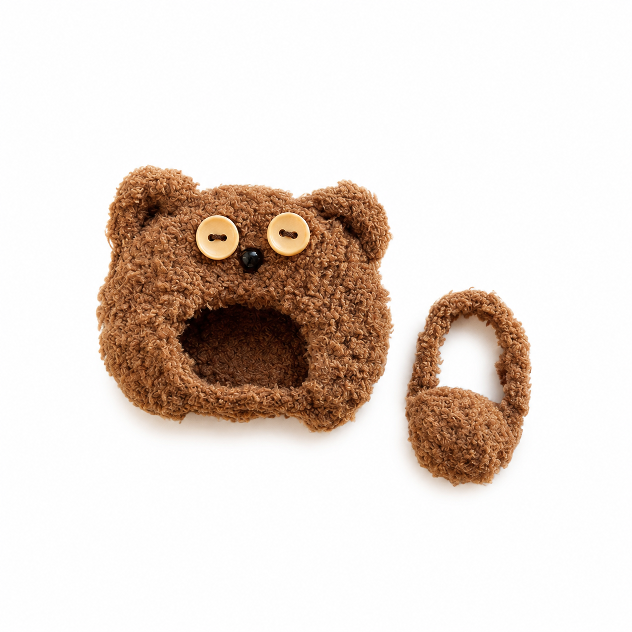 Amusable peanut/Small peanut penguin outfit - Teddy Bear Hood & Crossbody Bag Set