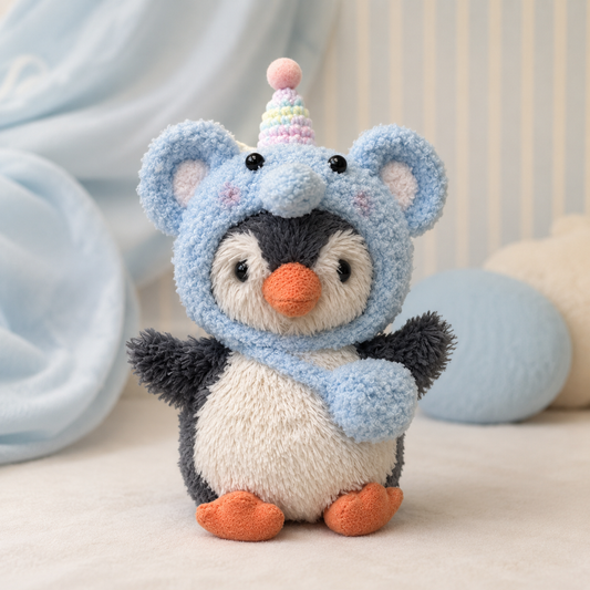 Amusable peanut/Small peanut penguin outfit - Birthday Elephant Hood & Crossbody Bag Set