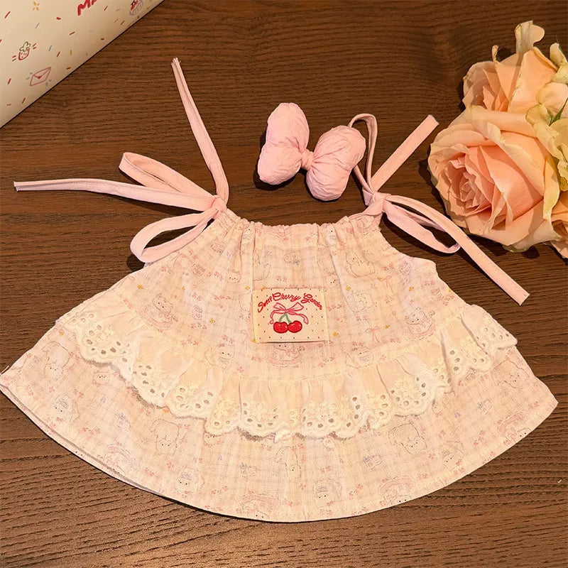 Medium/Large Bartholomew bear Outfit - Cherry Dress Outfit Set