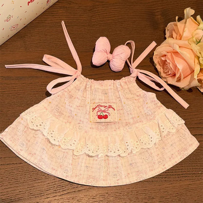 Medium/Large Bartholomew bear Outfit - Cherry Dress Outfit Set