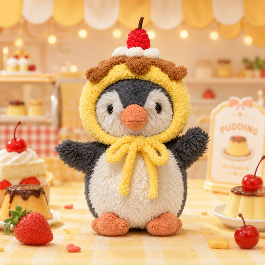Amusable peanut/Small peanut penguin outfit - Caramel Pudding Hood