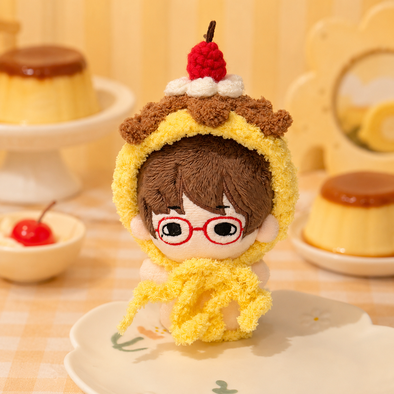 Amusable peanut/Small peanut penguin outfit - Caramel Pudding Hood