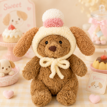 Tiny Bartholomew Bear clothes outfits - Cookie Puppy Hood