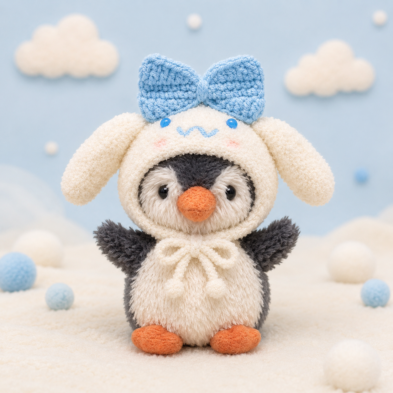 Amusable peanut/Small peanut penguin outfit - Floppy Puppy Hood