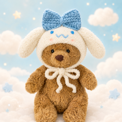 Tiny Bartholomew Bear clothes outfits - Floppy Puppy Hood