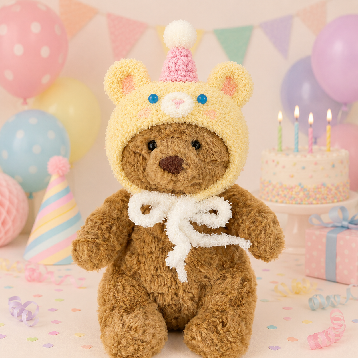 Tiny Bartholomew Bear clothes outfits - Butter Bear Hood