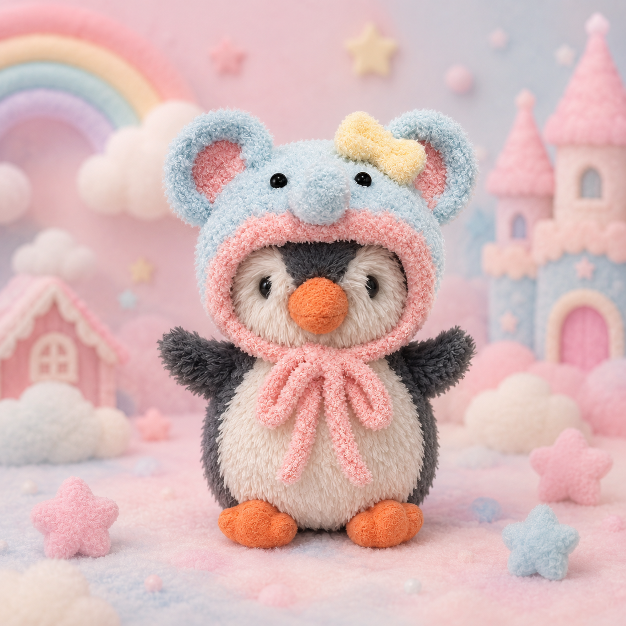 Amusable peanut/Small peanut penguin outfit - Plush Elephant Hood
