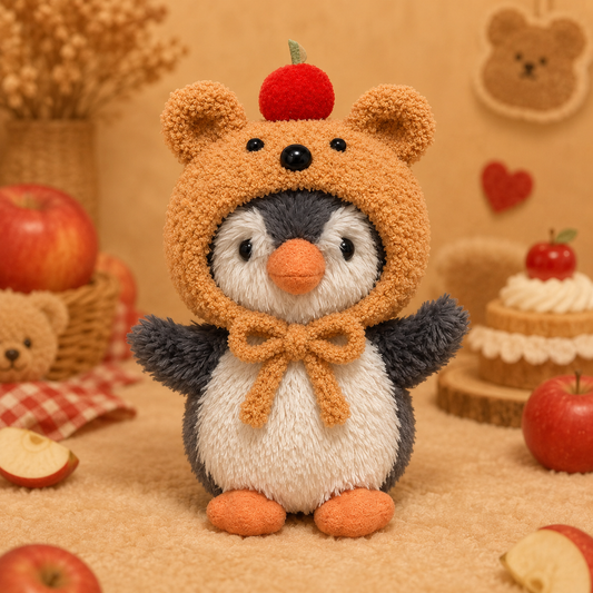 Amusable peanut/Small peanut penguin outfit - Cherry Bear Hood