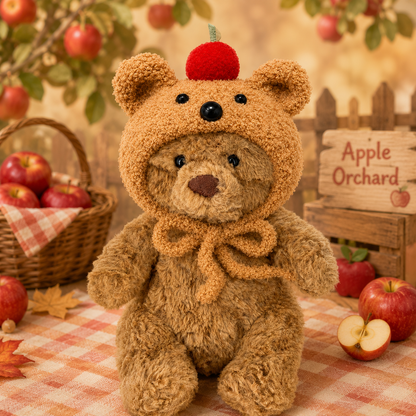 Tiny Bartholomew Bear clothes outfits - Golden Puppy Hood