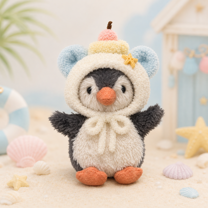 Amusable peanut/Small peanut penguin outfit - Cherry Cake Hood