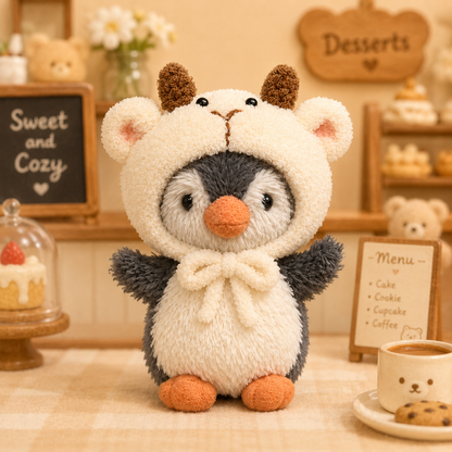 Amusable peanut/Small peanut penguin outfit - Lamb Hood