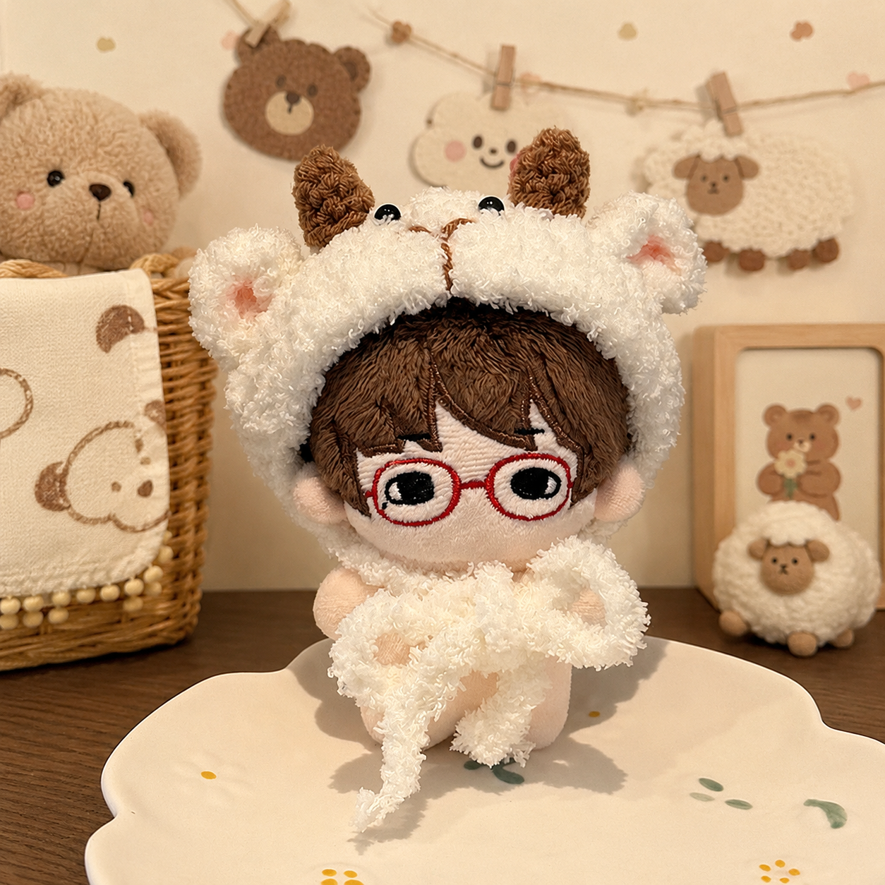 Amusable peanut/Small peanut penguin outfit - Lamb Hood