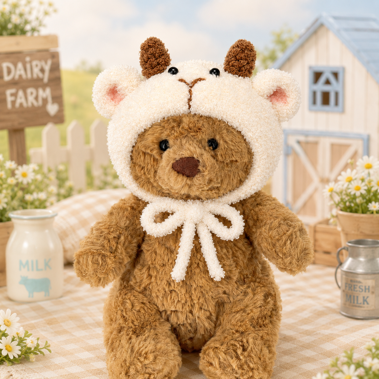 Tiny Bartholomew Bear clothes outfits - Lamb Hood