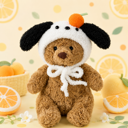 Tiny Bartholomew Bear clothes outfits - Plush Puppy Hood