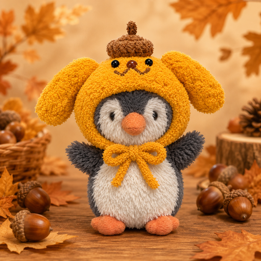 Amusable peanut/Small peanut penguin outfit - Golden Puppy Hood