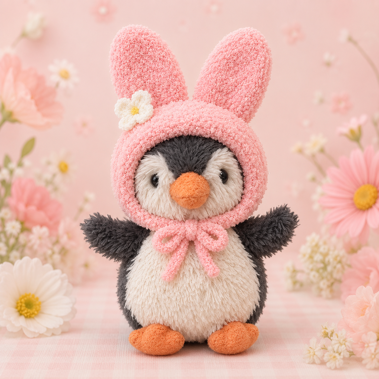 Amusable peanut/Small peanut penguin outfit - Pink Bunny Hood