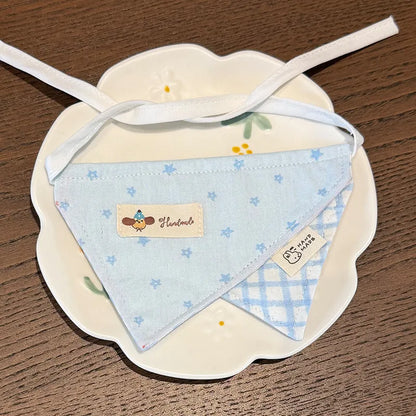 Medium/Large Bartholomew bear Crochet Bib Outfit - Double-Layer Bandana Bib