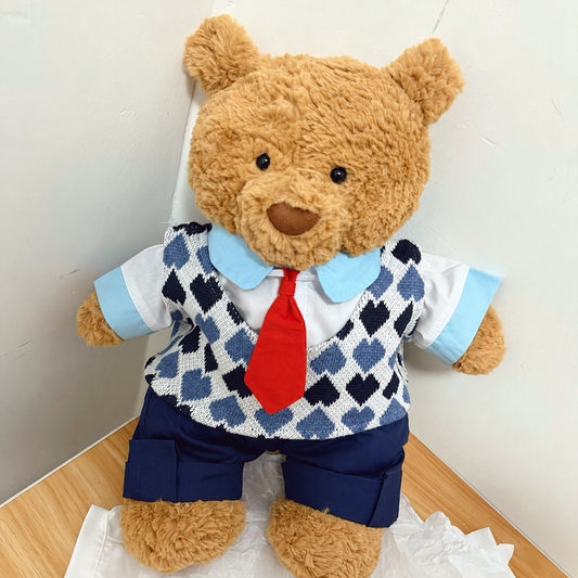School Uniform Outfit for Bartholomew Bear Plush – 14-Inch Outfit